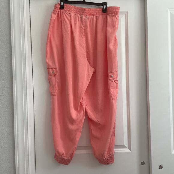 Lane Bryant Flight Pants Joggers Coral Elastic Waist Comfort Size 18/20 Comfy - Picture 2 of 10